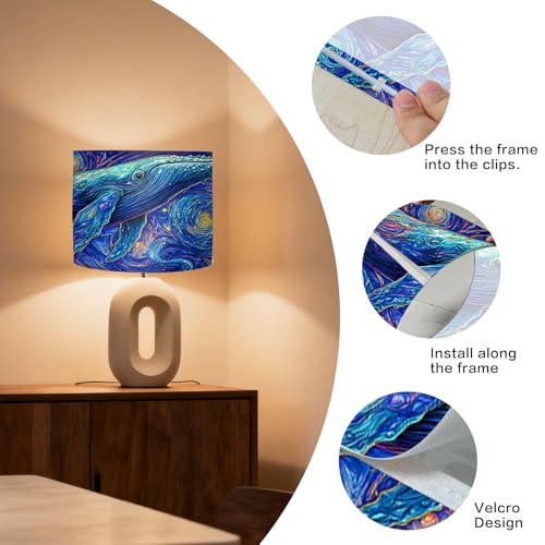 Image of Nuxovilar Lamp Shades Set of 2, 13 inch Top x 13 inch Bottom x 10 inch High (Spider)