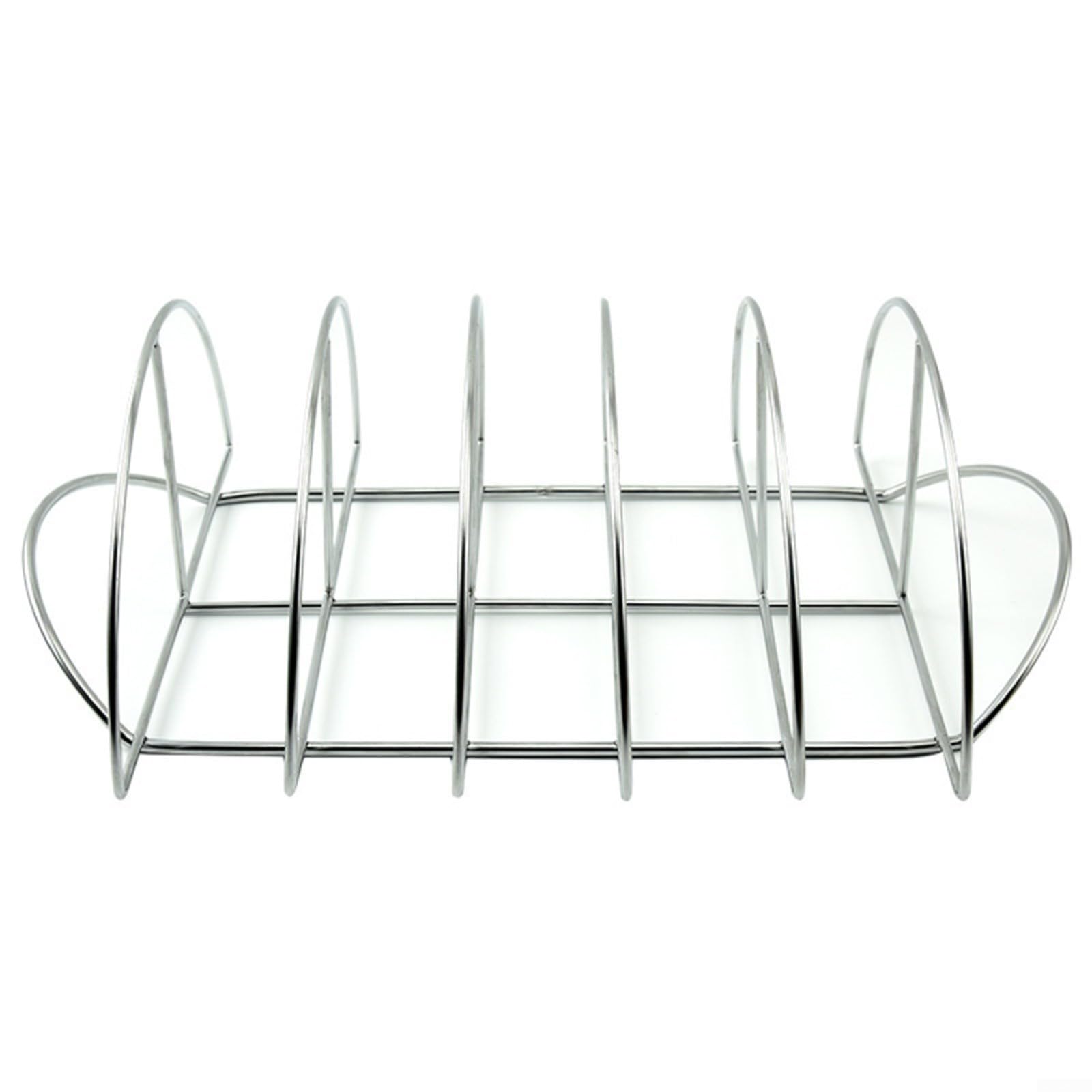 Grille de barbecue semi-ronde en inox 38,5x25cm pour la cuisson des steaks