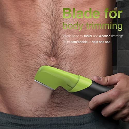 Body Hair Trimmer With Hair Clippers For Men - Unibono 2 In 1 Cordless Electric Self-Sharpening Men’s Over-Body Grooming Shaver Kit, For Beard, Face, Chest Hair And Sensitive Areas Wet/Dry Male Razor #TOP2