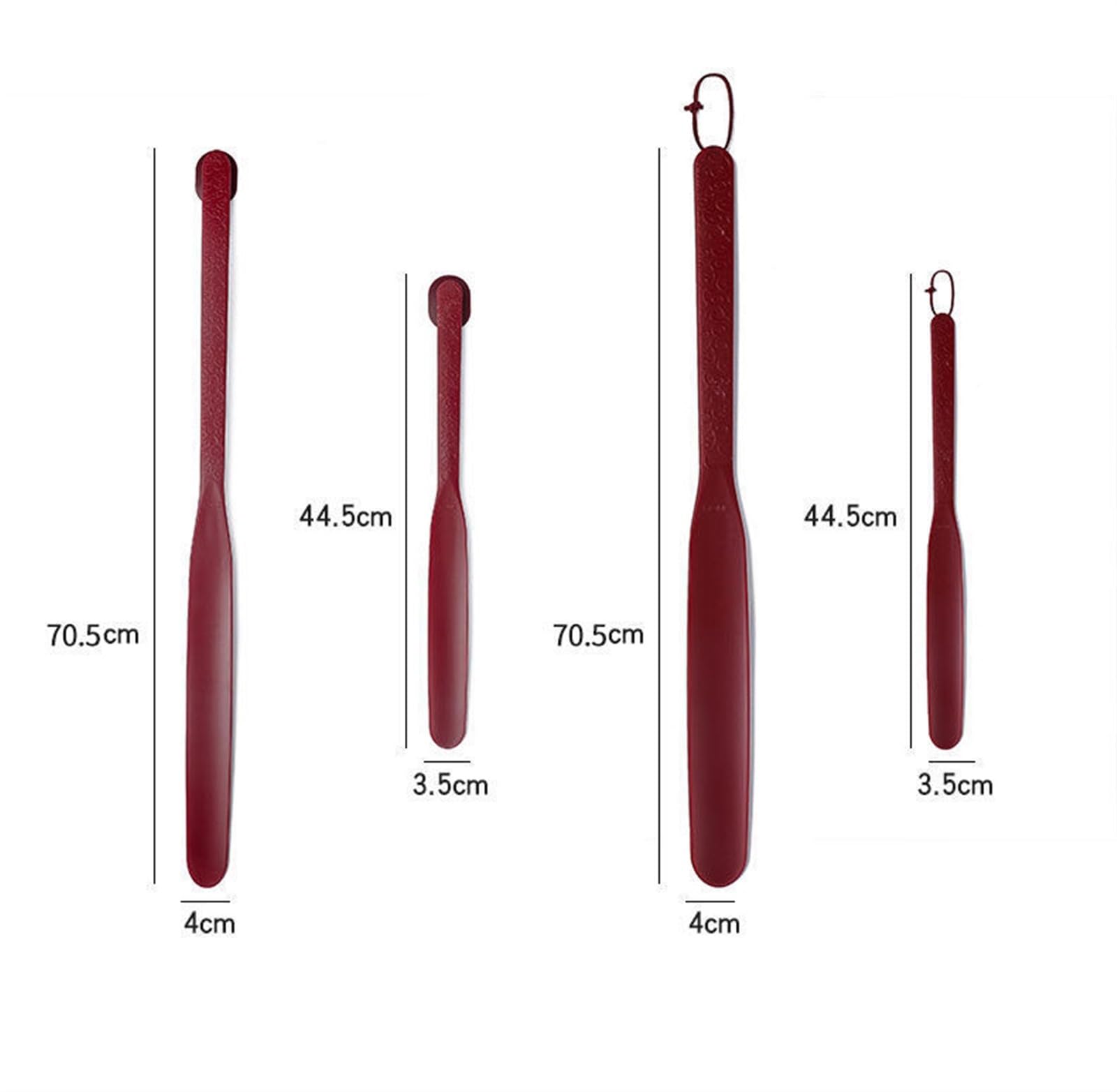 Calzadores, Calzadores de plástico fáciles de Usar, Ligeros y fáciles de Usar, Ideales for Personas Mayores, Hombres y Mujeres.(Red,70.5cm)