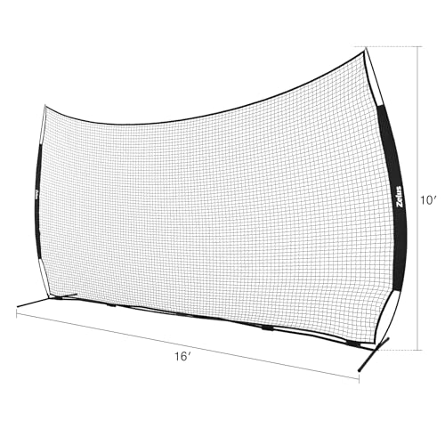 image for ZELUS 16x10ft Sports Barrier Net, Barricade Backstop Net, Practice Net