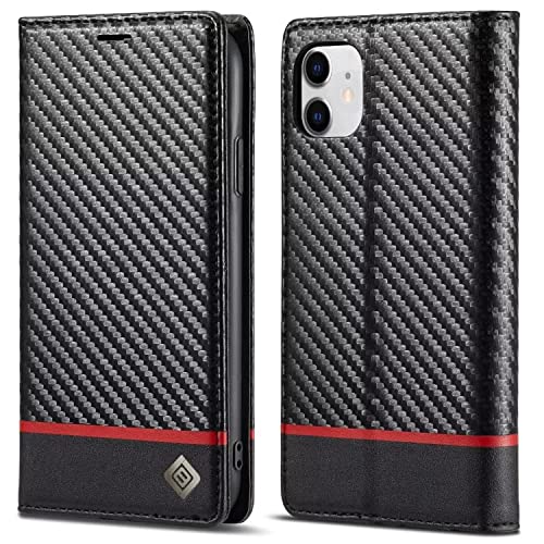 iPhone 11 ケース 手帳型 アイホン11 手帳 ケース 耐衝撃 炭素繊維テクスチャ マグネット開閉式 便利 軽量 薄型 カード収納 スタンド機能 おしゃれ スマホケース 人気 耐衝撃 全面保護 汗や指紋防止 携帯カバー ビジネス 上質 高級な炭素繊維風 横のライン