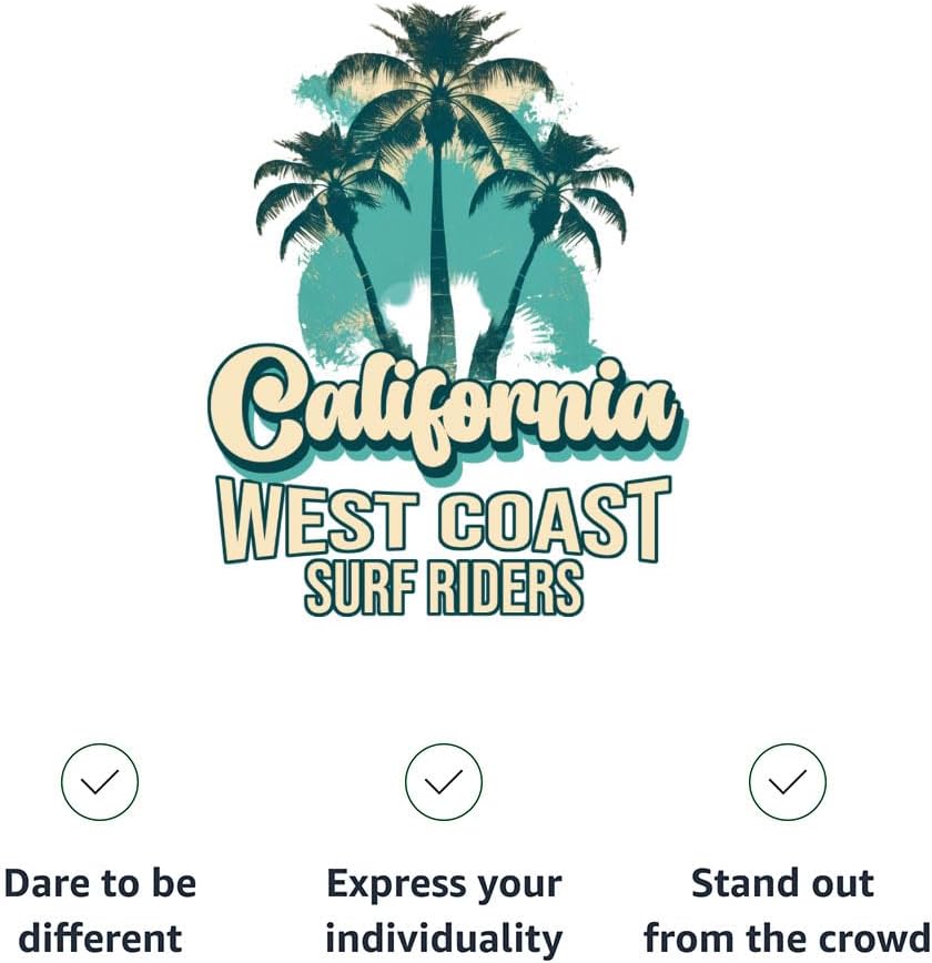 California West Coast Kids' Baseball T-Shirt - Palm Tree 3/4 Sleeve T-Shirt - Graphic Baseball Tee