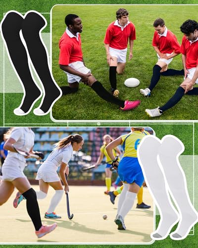 Image of Panitay 2 Pairs Over The Knee Baseball Socks High Football Softball Socks Sport Extra Long for Boys Girls Youth Women Men