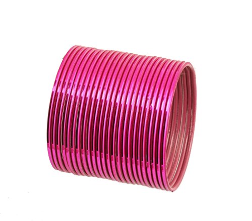 Touchstone Collection de bracelets modernes jolis et attrayants, remplissage de poignet fin, bijoux de créateur en métal pour femmes, lot de 2, M - Circ 7.8...