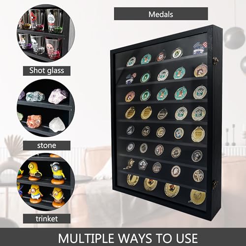Image of 18*24 Large Black Shadow Box Frame with Removable Shelves,Shadow Boxes Display Cases for Small collectables,Deep Memory Box Display Case Trinket Shelf for Collection,Coins,Miniatures Figures