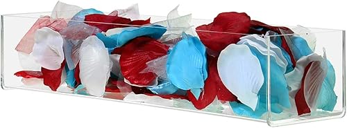 Miniatura 5 de Marketing Holders Paquete de 6 bandejas de acrílico para venta al por menor, un compartimento de 15 pulgadas de ancho x 4 pulgadas de profundidad,