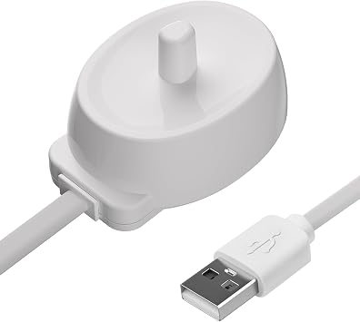 Electric Toothbrush USB Charger for Oral B iO3 iO4 iO5 iO6 Smart 6000N, Genius X, 8000, Type 3757 Replacement Charger, Portable USB Power Cord for Travel