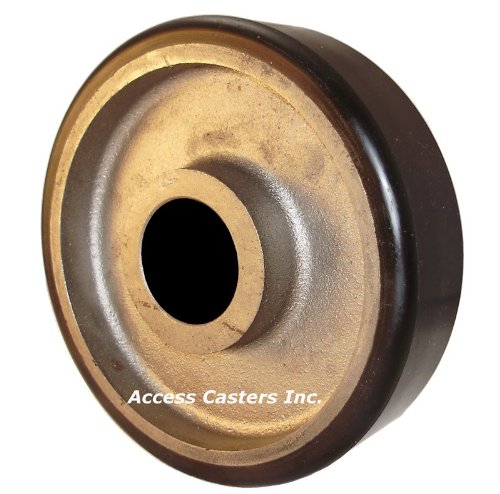 Crown 7" x 2" Pallet Jack Wheel Less Bearings, Polyurethane on Cast Iron