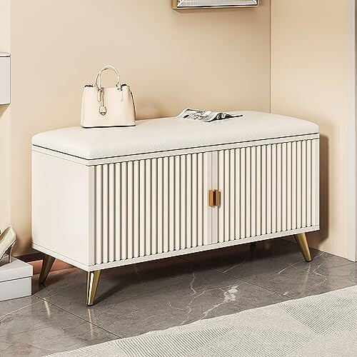 Shoe Storage Cabinet Cabinets Hallway Slim Cupboard Cupboards Hallways Slimline，Shoe Rack Bench with Door, Slim Hidden Storage Cabinet for High Heels, Entryway & Hallway Organizer with Seat