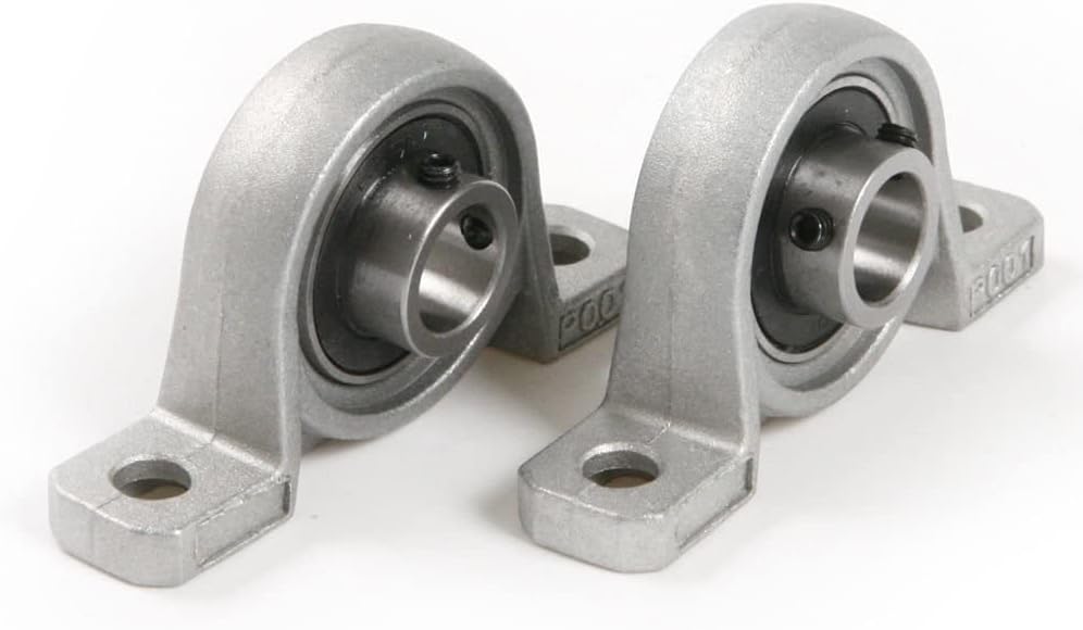 KP08 8mm Bore Diameter Rail Mount Bore Ball Bearing Block Mounted Pillow Insert Bearing (2 Pcs)