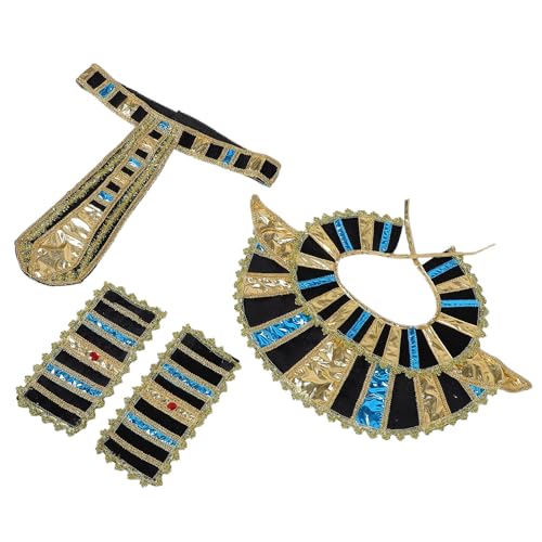 Costume égyptien masculin avec ceinture et bracelets pour cosplay halloween et fêtes
