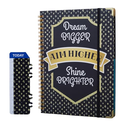 DoReFaSol 2025 Planner,Weekly and Monthly Calendar Planner January to December A5 (6.5" x 8.7") Academic Planner,12 Month Work Planner with Tabs and Inner Pocket for Home School Office Supplies (Black)