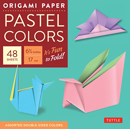 Origami Paper - Pastel Colors - 6 3/4" - 48 Sheets: Tuttle Origami Paper: High-Quality Origami Sheets Printed with 6 Different Colors: Instructions for 6 Projects Included image 2