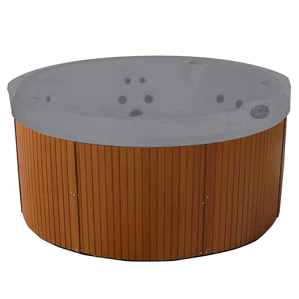 Couvercle De Spa Rond étanche - Housse Résistante Aux UV, Cordon Réglable (taille 160x90 Cm, Noir) - 3