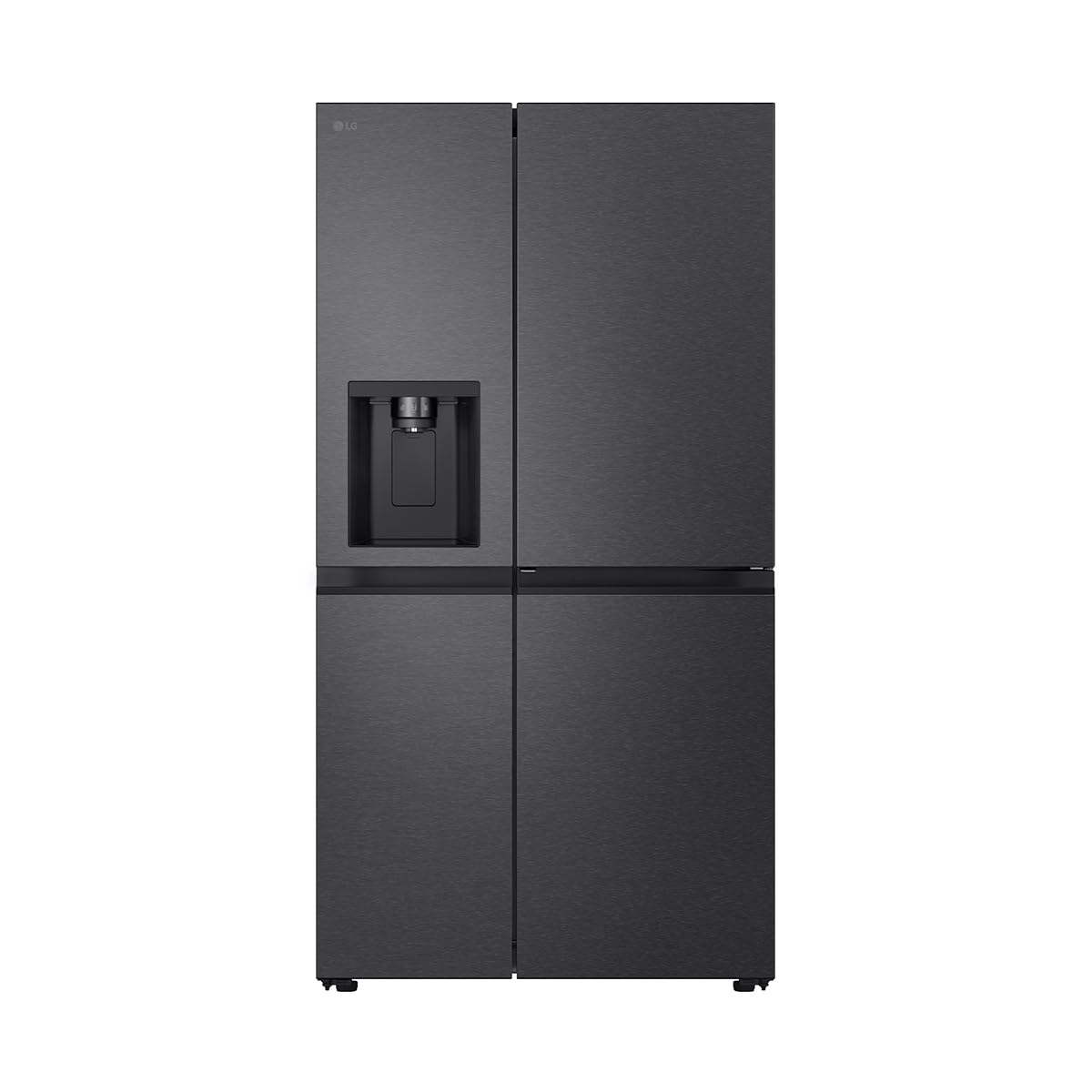 LG GSJC40EPPE Side-by-Side Kühlschrank mit Gefrierfach (641 L, Energieklasse E) mit Door-in-Door, Multi-Airflow, Eis- und Wasserspender, UVNano, Total No Frost, Schwarz