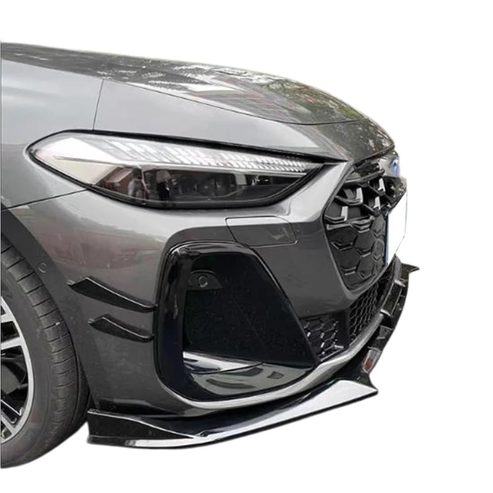 Akcesoria samochodowe FIT kompatybilny dla Audi A5 B10 2025 2026 czarny ABS przedni spojler zderzaka Spoiler rozgałęźniki pokrywa Body kit boczna dokładka(Black)