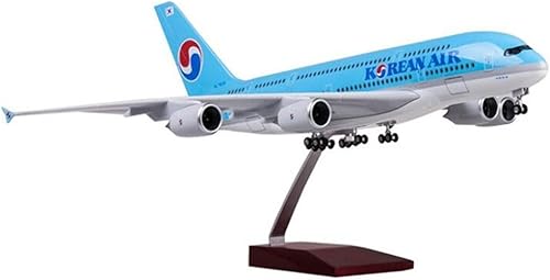 ZYAURA 1160 Escala 45.5CM Avión Airbus A380 Aeronave Modelo de Aerolínea Internacional Coreana