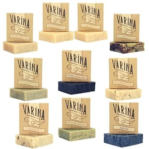 Varina Organic Mint and Camphor Variety Bar Soap – Gentle Cleansing for Sensitive Skin, Herbal and Mint – 10 Pack – Experience Healthy and Glowing Skin