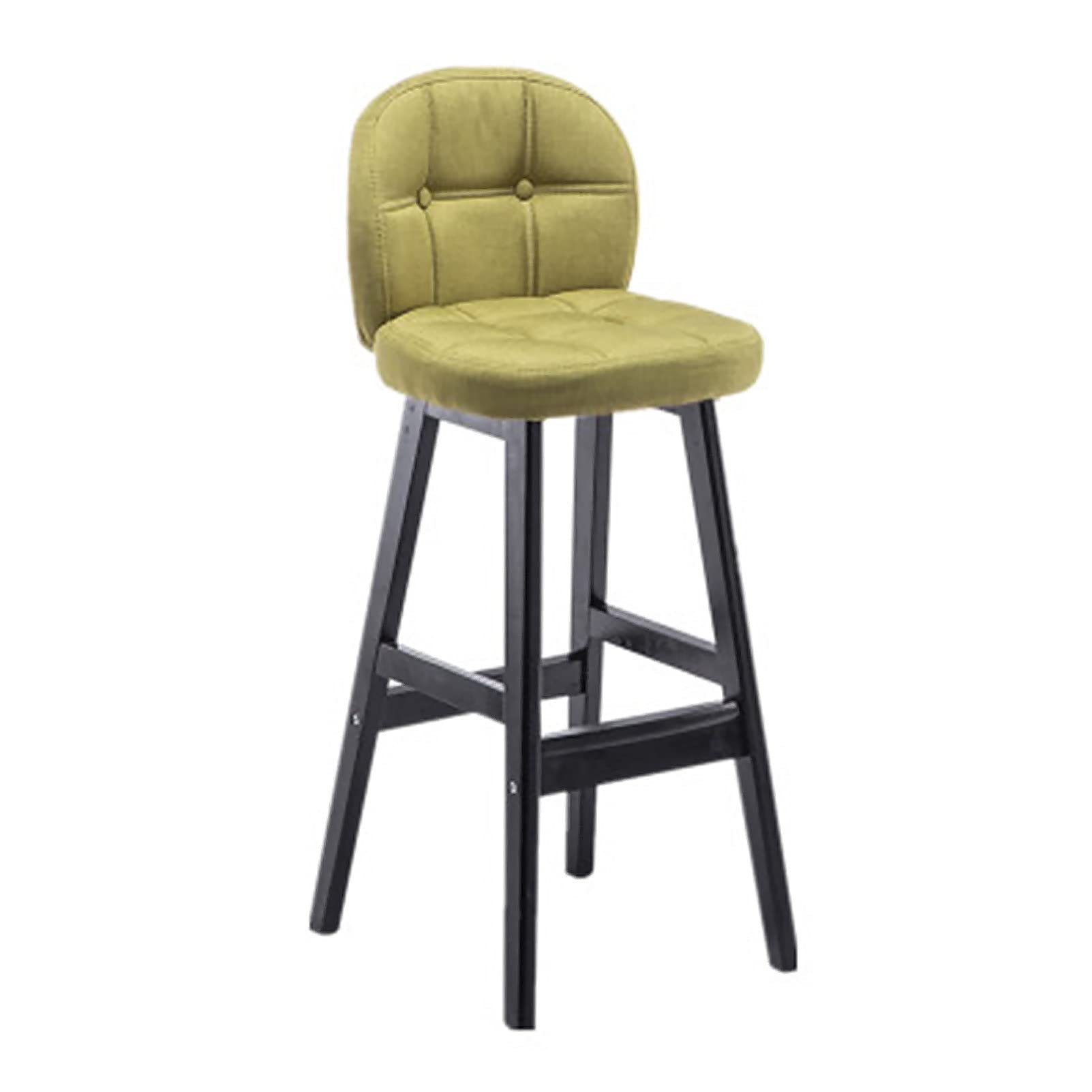 Tabouret de bar moderne avec pieds en bois noir pour comptoir et îlot de cuisine