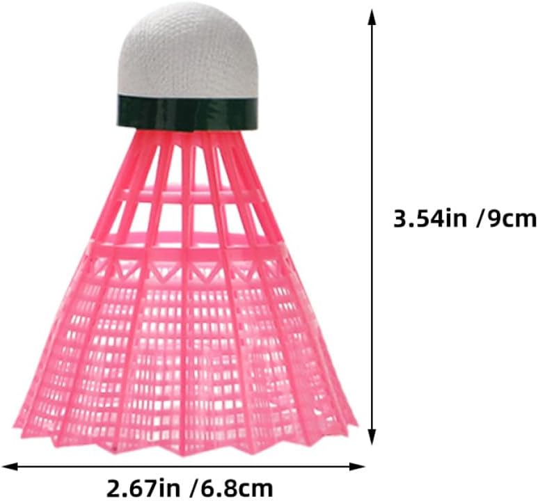 GALPADA 12pcs Plastic Badminton Shuttlecocks Windproof Birdie Train Balls for School Students Outdoor Stable High-Speed Replacement Shuttle Balls