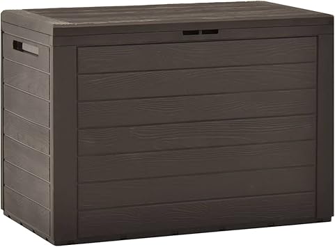 ments Outdoor Patio Storage Box Waterproof, Deck Box Wicker Storage Bin for Cushions, Garden Tools, Pool Toys Garden Storage Box Brown 38.7"x17.3"x21.7"