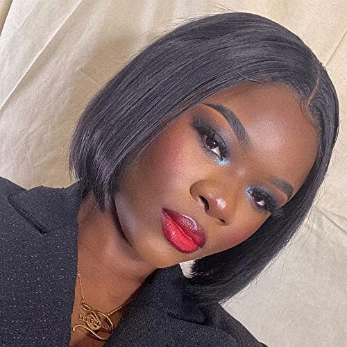 8 Inch U Part Bob Wig Human Hair Short Straight U Part Human Hair Wig Glueless Full Head Clip in Half Wig U Shape Wig 150% Density Bob Straight Human Hair Wig 2x4 U Shape Clip in U Part Wigs