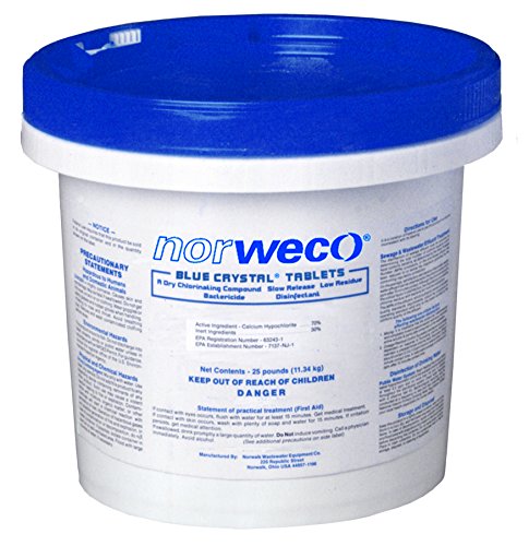 Norweco 10lb. Blue Crystal Chlorine Tablets for Aerobic or Septic Systems