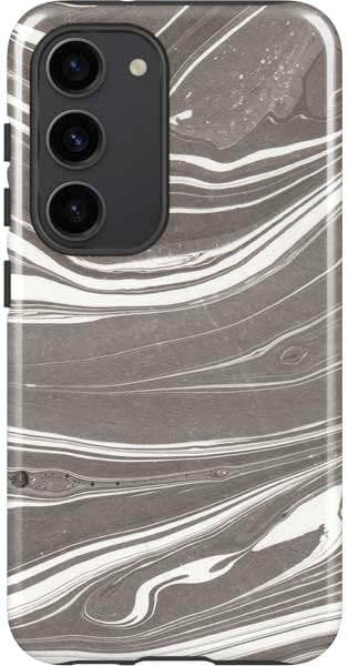 Skinit Pro Phone Case Compatible with Galaxy S23 - Grey Marble Design