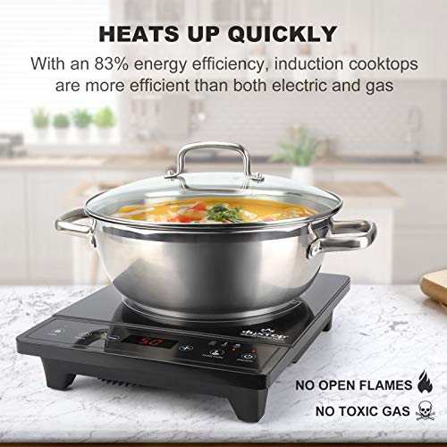 Duxtop Portable Induction Cooktop, Countertop Burner, Induction Burner with Timer and Sensor Touch, 1800W 8500ST E210C2 by duxtop - Image 3