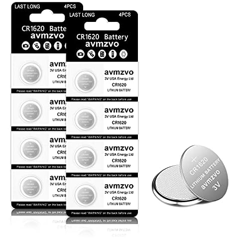 Pila de Botón de Litio AVMZVO CR1620 8pcs Cover