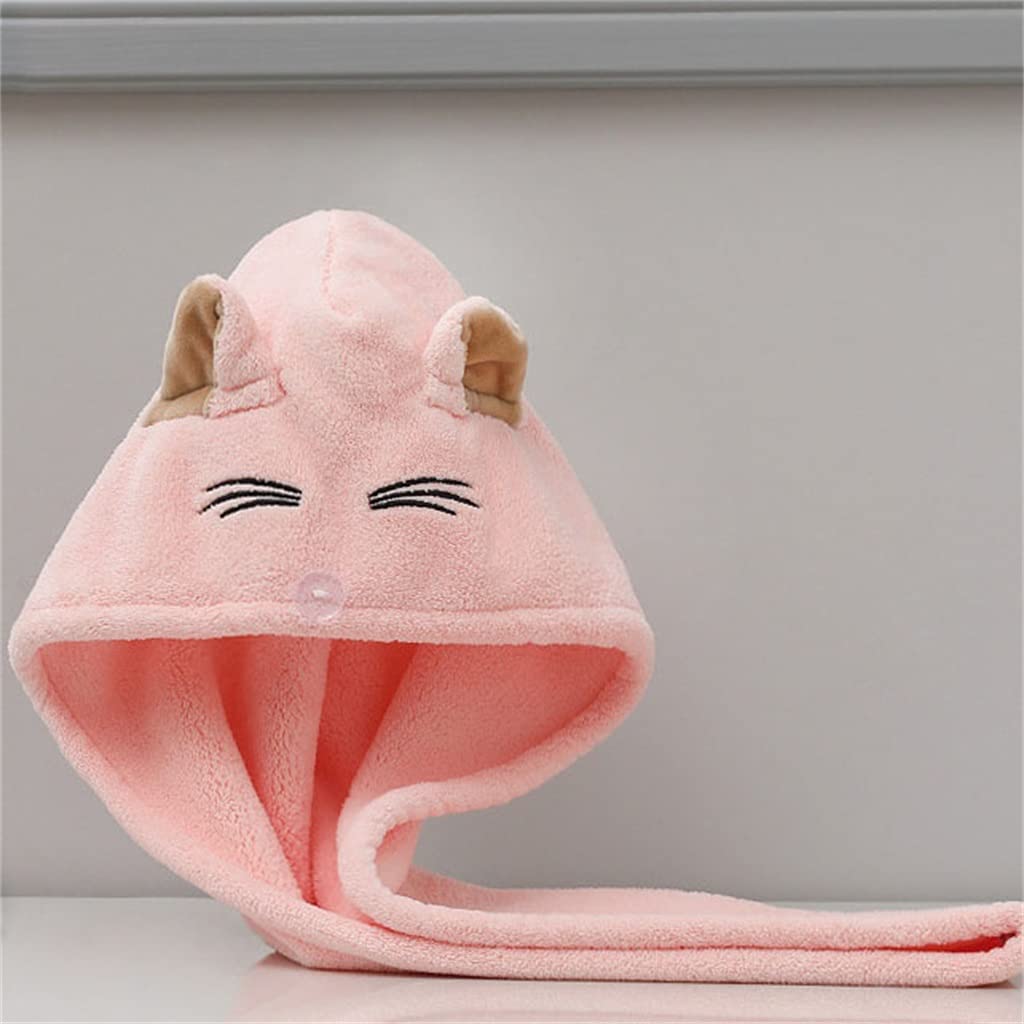 VIDI Hair Drying Cap Strong Water Absorbent Quick Dry Wipe Towel Thicken Cute Headscarf