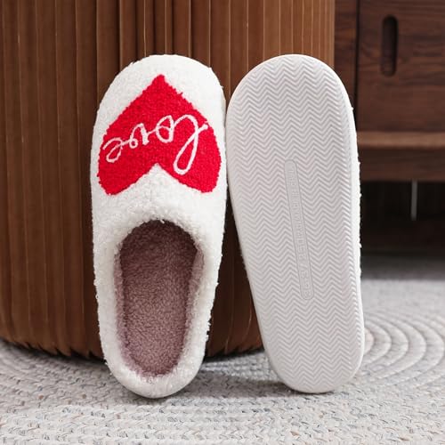 Image of LNERIP Slippers Winter Womens Mens Fluffy Plush Slippers Animals Cute Cartoon House Slippers Cuddly Warm Shoes Indoor Outdoor Girls Women