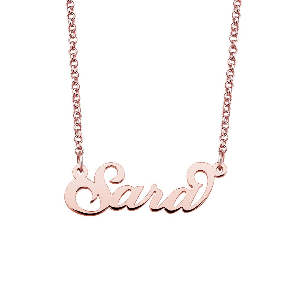 CLY Jewelry Sterling Silver Pendant Customized Personalized Name Necklace