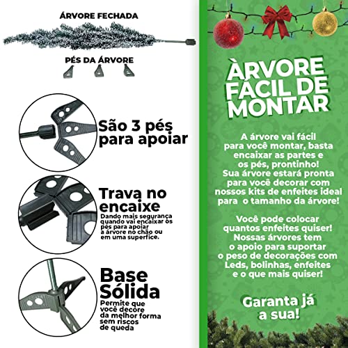 Arvore de Natal Nevada 90cm 90 Galhos