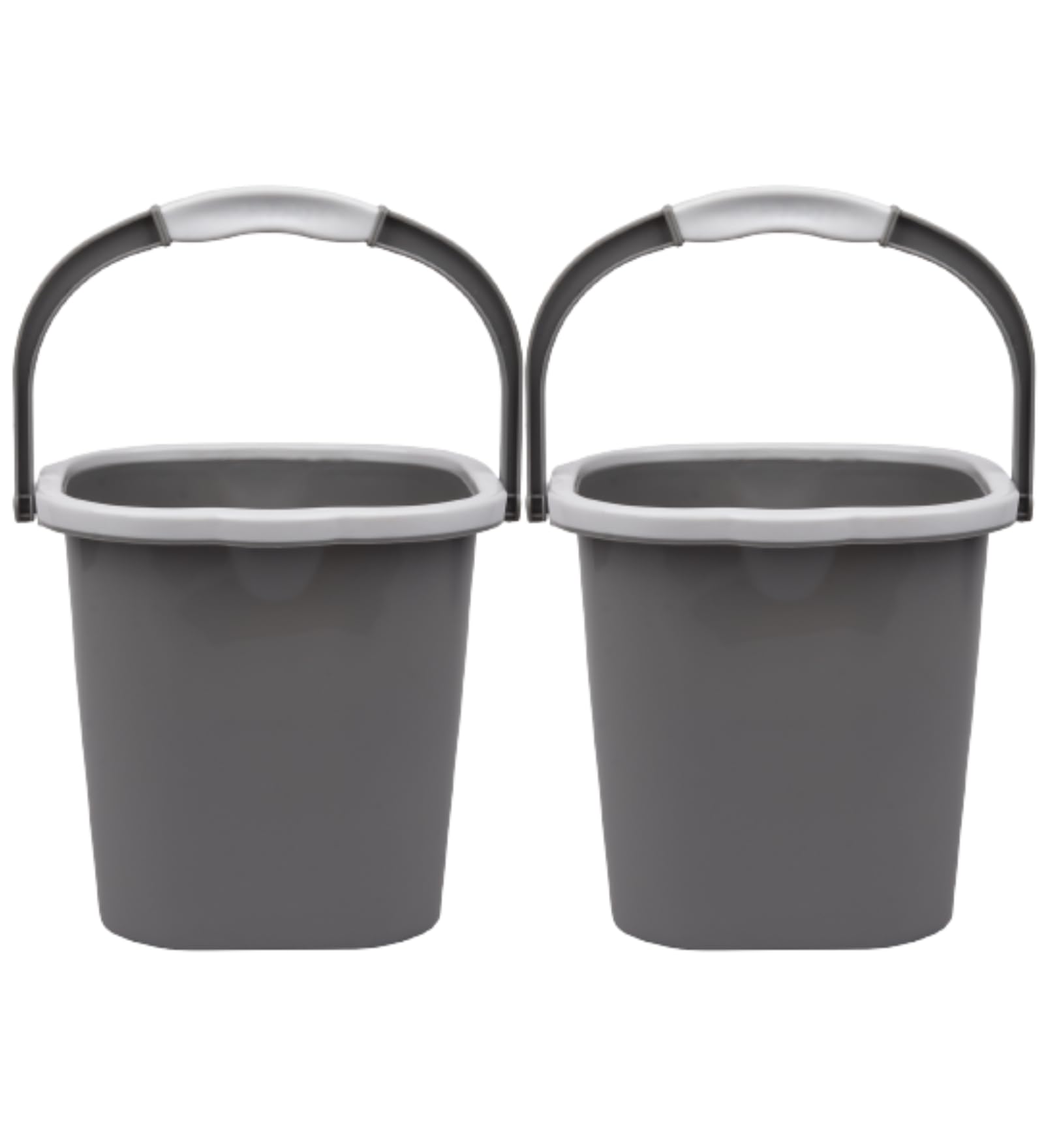 Siva Naturals Square Ribbed Funk Buckets Set (Pack of 2) (18ltr) (Pastel Grey) (B0C7BSS8CB) Amazon Price History, Amazon Price Tracker