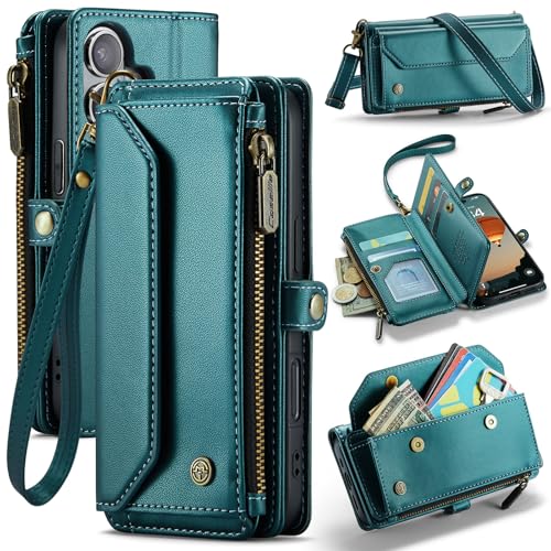 Étui portefeuille iPhone 16 avec poche zippée pour ne plus perdre vos cartes