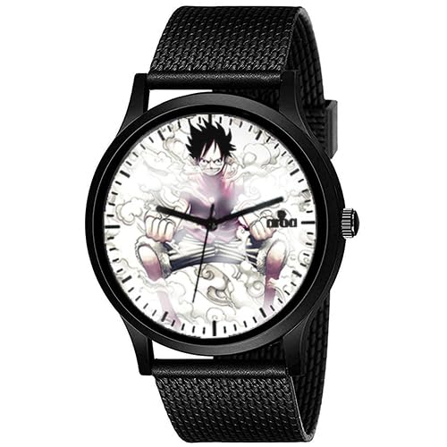 AROA Watch New Watch for Luffy Surrounded by Smoke Model : 1067 Black Metal Type Analog Black Strap Watch White Dial for Men Stylish Watch for Boys- (B0CKFGJL8S) Amazon Price History, Amazon Price Tracker