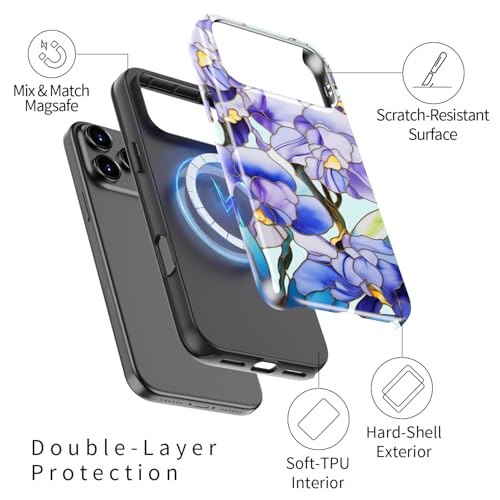 DorisMax for iPhone 17 Pro Case Cute, Preppy Trendy Floral Design - image 2