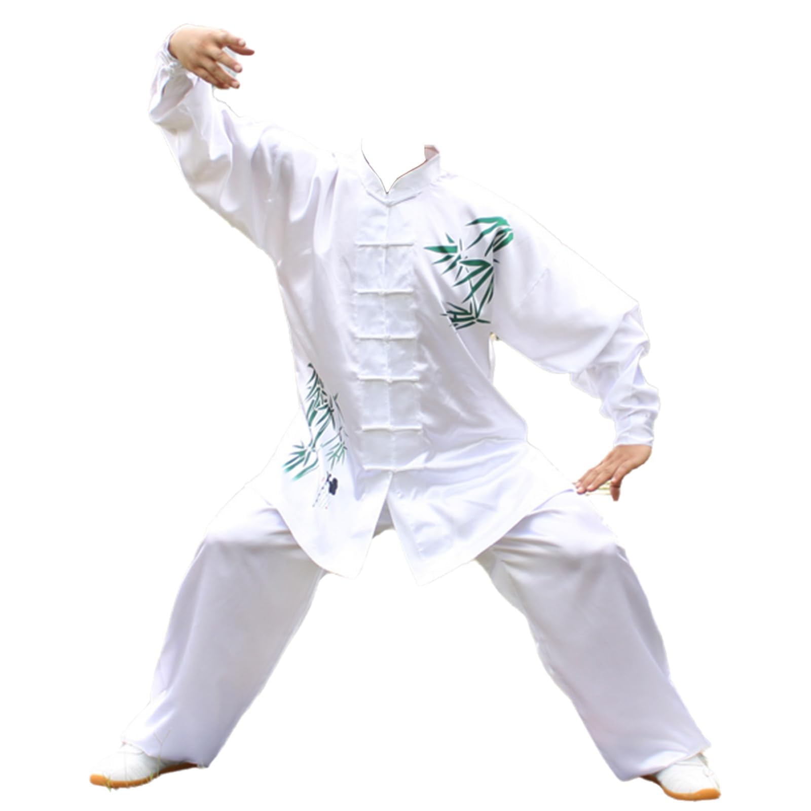 Chaoyilian Men's White C Kung Fu Uniform,Tai Chi Uniform Shirt, And Wo's Kungfu Suits,Morning Exercises Kung Fu Clothing,Lightweight,Easy To Wear,For Morning Exercise,Tai Chi,Kung Fu