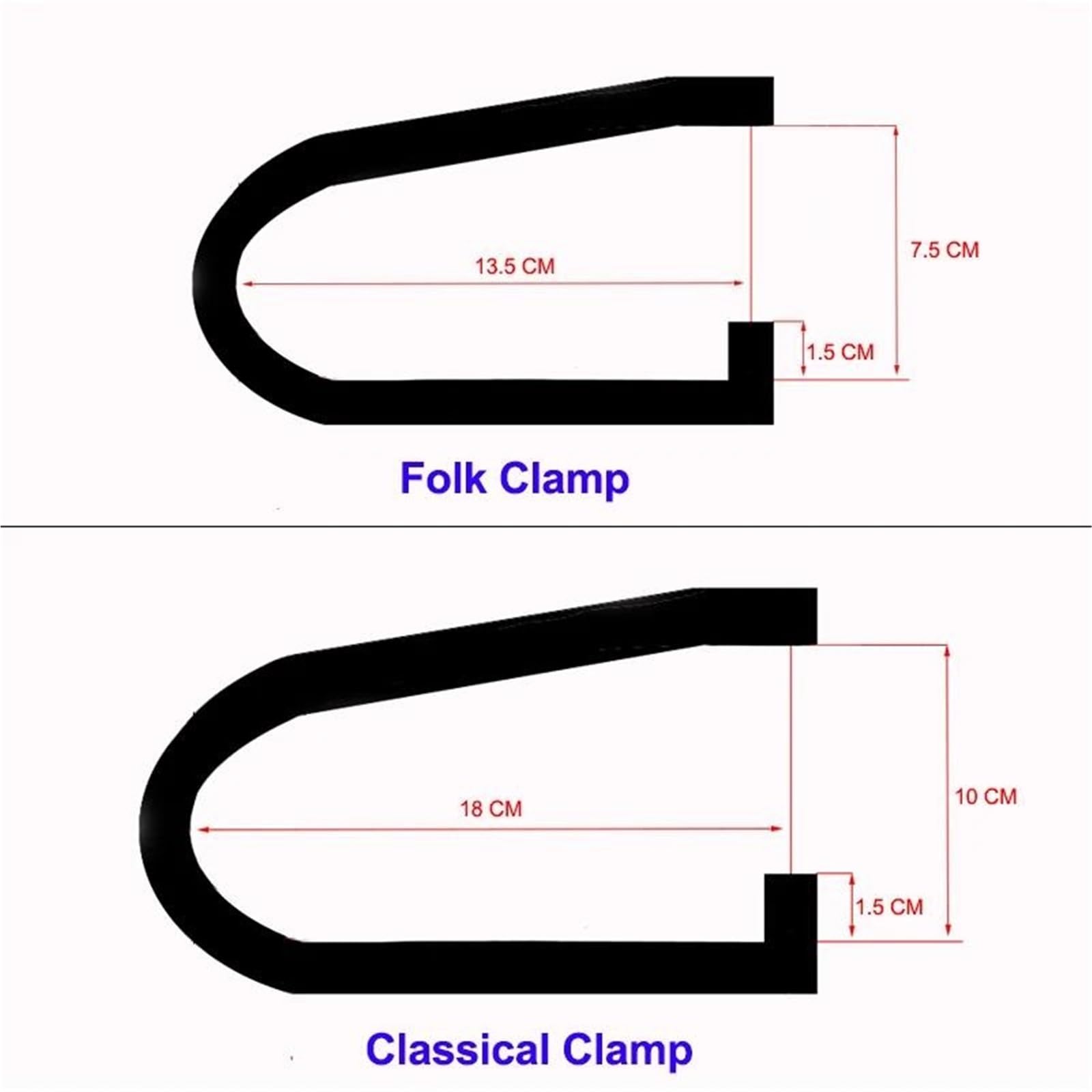 Narzędzia do gitar Akcesoria Do Gitary Akustycznej Zacisk Mostkowy Odlew Ze Stali Głębokie Gardło Zasięg Narzędzie Naprawy Zacisku C(Folk Clamp 1 Pc)