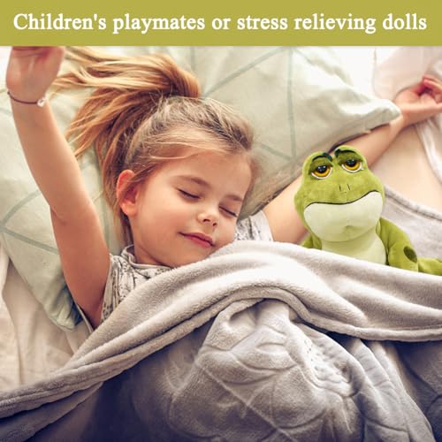 JynxtoyZeal Frosch Kuscheltier Kinder, Frog Kuscheltier Plüsch, Frog Plush Toy Stuffed Animal, Plüsch Spielzeug Geschenk für Kinder-22cm