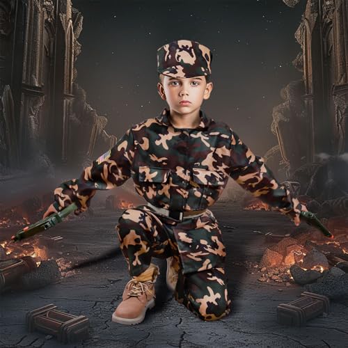 Disfraz de Ejército para Niños NIPLOOOW miniatura 5