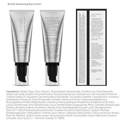 Buttah Skin Awakening Eye Cream for Dark Circles and Puffiness - Caffiene Pro Aging Eye Care Cream - Eye Cream For Wrinkles - Nourishing and Hydrating Under Eye Treatment