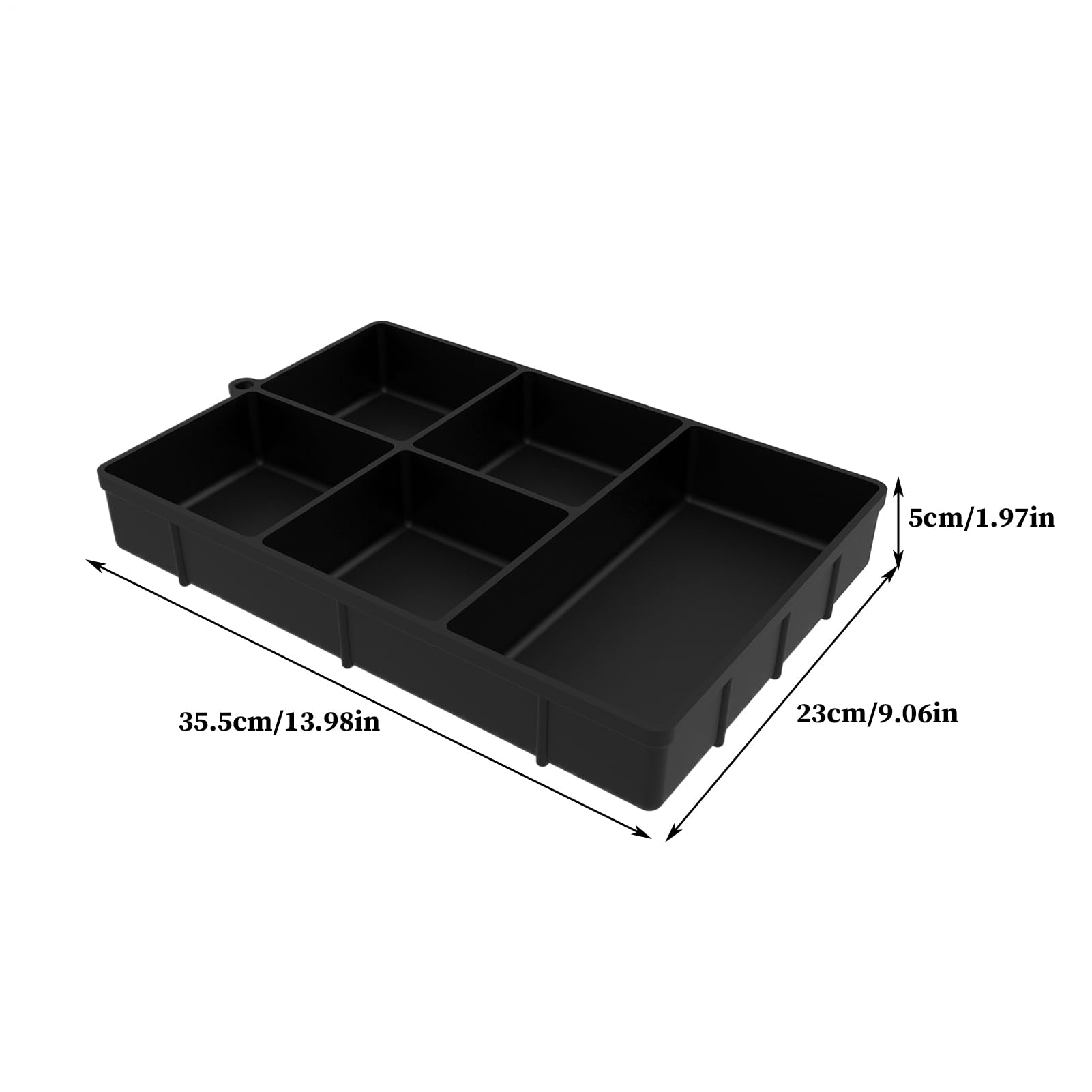Tragbares Snack-Tablett, Organizer mit 5 Fächern, Snack-Serviertabletts, tragbare Platte, für Kekse, Schokolade, Sandwich, Süßigkeiten, Marshmallow, Zuhause, Bar, Camping, Party, Versammlungen