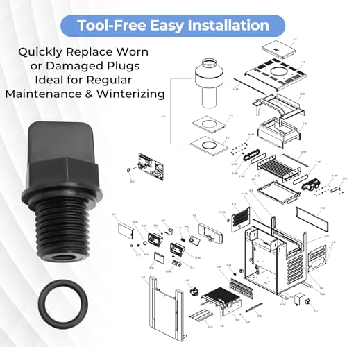 6Pcs 006721F Pool Heater Drain Plug Kit with O-Ring by YXYYXY - Used condition - Image 6