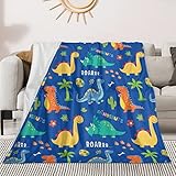 MIBOI Fleece Blanket Throw Flannel Fleece Throw Blanket Soft Dinosaur Blanket for Boys