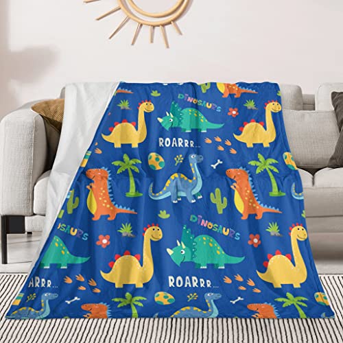 Miboi Fleece Blanket Throw Flannel Fleece Throw Blanket Soft Dinosaur Blanket For Boys #TOP4