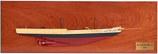 MERCHGEARS Handicrafts Bluenose Half Hull Wooden Model Sailing Yachts, Home Decor, 60 Cm