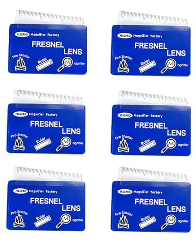 6 Pack Credit Card Magnifier Ruler